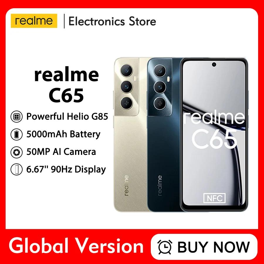 Realme C65 Ʈ, AI ī޶, 6.67 ġ  ÷, 45W SUPERVOOC , 5000mAh ͸, Helio G85 NFC, 6 + 128GB, 8 + 256GB, 50MP